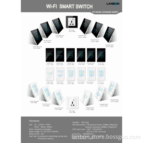 Smart switch home automation system; intelligent home wifi switch; smart house smart life